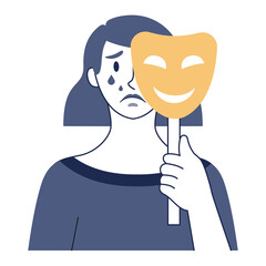 Depression concept. Mental disorder, feeling of despair and helplessness.