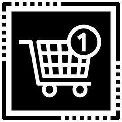 SHOPPING CART glyph icon,linear,outline,graphic,illustration