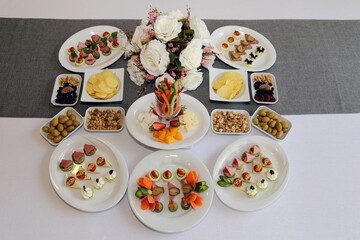 assorted food table
