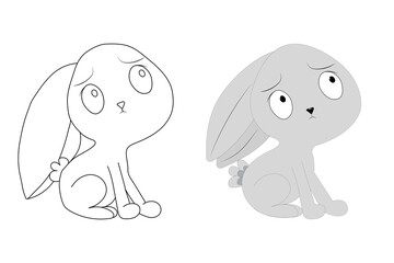 Children's coloring book with a hare