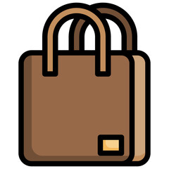 PAPER BAG filled outline icon,linear,outline,graphic,illustration