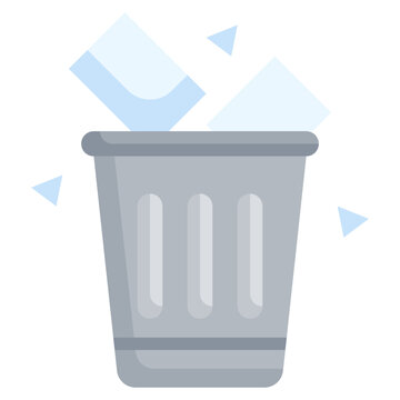 BIN flat icon,linear,outline,graphic,illustration