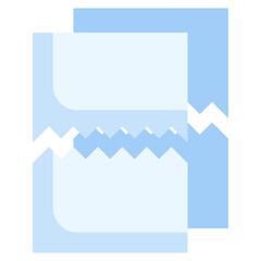 RIPPED PAPER flat icon,linear,outline,graphic,illustration