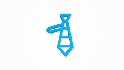 tie realistic icon. 3d vector illustration. Isolated line color pictogram. Transparent shadows