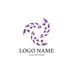 Obraz premium Fresh Lavender flower logo vector