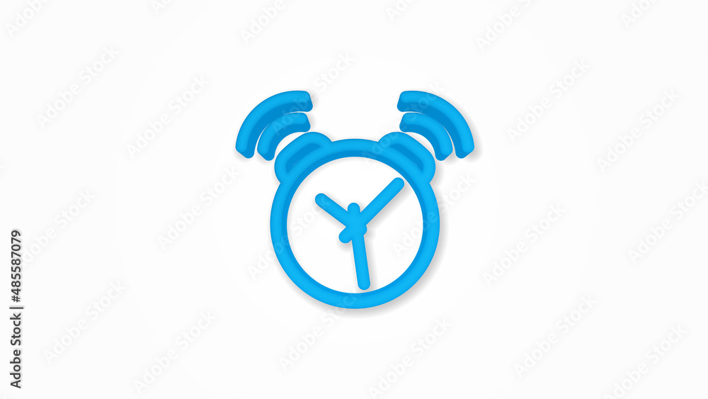 Poster alarm clock realistic icon. 3d vector illustration. isolated line color pictogram. transparent shado