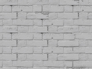 White blank brick wall texture for background or wallpaper seamless texture