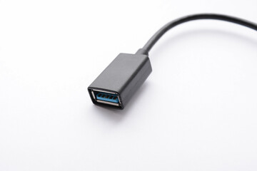 usb cable isolated on white