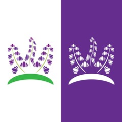 Fresh Lavender flower logo vector