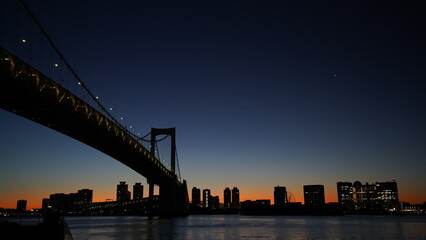 Fototapeta na wymiar Rainbow Bridge sunrise 