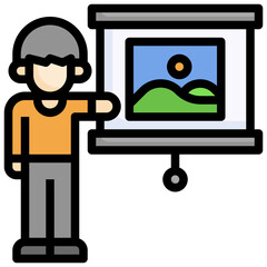 PICTURE filled outline icon,linear,outline,graphic,illustration