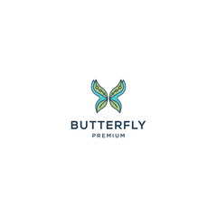 Awesome butterfly logo icon design template flat vector