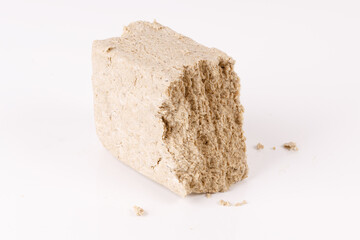 a piece of halva on a white background