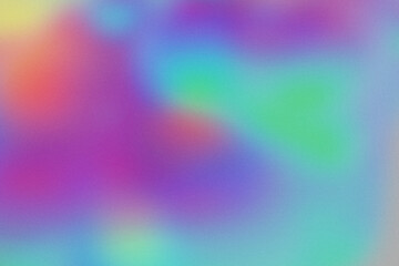 Grainy gradient bright holographic background, abstract soft textures