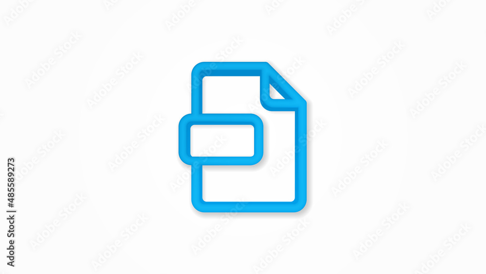 Aufkleber file format, document realistic icon. 3d vector illustration. isolated line color pictogram. transpa