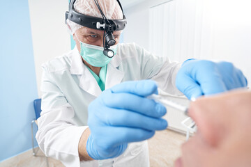 Close-up photo of medical worker at the hospital