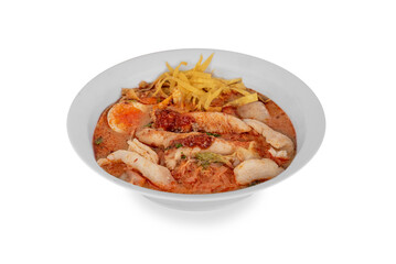 rice noodle spicy soup with pork