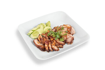 stewed pork with herb and  vegetables