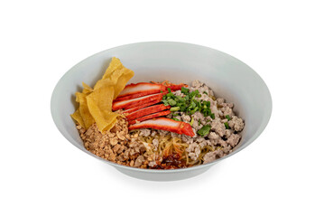Asian noodles with pork and vegetables