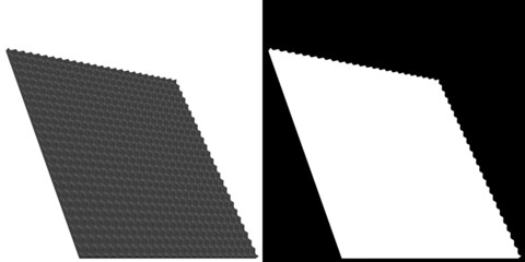 3D rendering illustration of a soundproof panel