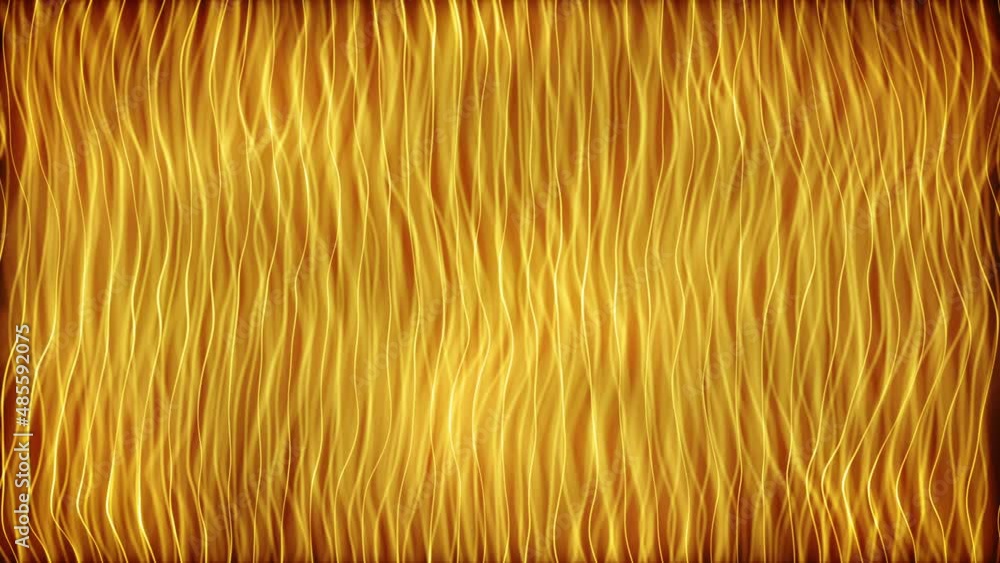 Poster Abstract Gold Strings Waving Fx Background Loop/ 4k animation of an abstract technology visual fx wallpaper background with golden strings and lines waving smoothly and seamless looping