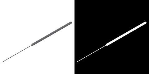 3D rendering illustration of a sparkler firework