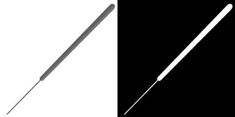 3D rendering illustration of a sparkler firework