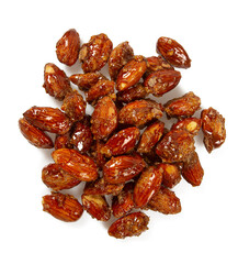 sugared almonds isolated on white background