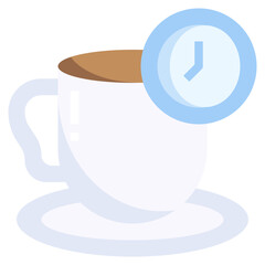 COFFEE BREAK flat icon,linear,outline,graphic,illustration