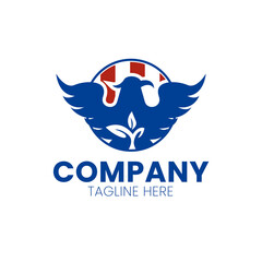 Eagle leaf logo design