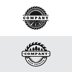 Wood logo template