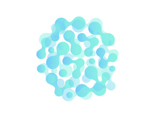 Probiotics vector illustration.  Artificial intelligence logo.  Neuro programming vector illustration. 