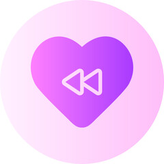 fast rewind gradient icon