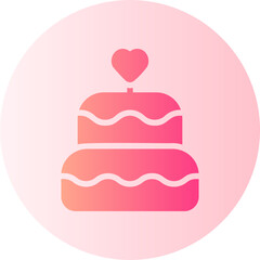 wedding cake gradient icon