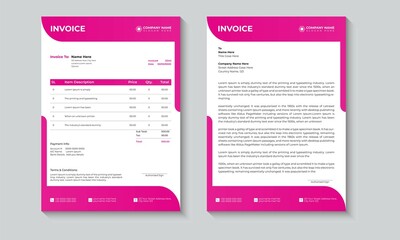 Creative business Letterhead and Invoice Template