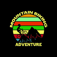 Mountain Biking Adventure T-Shirt Vector Design