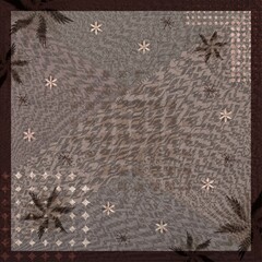 Floral scarf pattern design, Square pattern hijab, Silk scarf  fabric texture 1