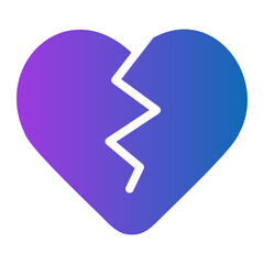 broken heart gradient icon