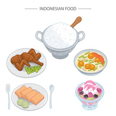 The daily food menu of Indonesian