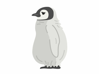 コウテイペンギンの赤ちゃんのイラスト
