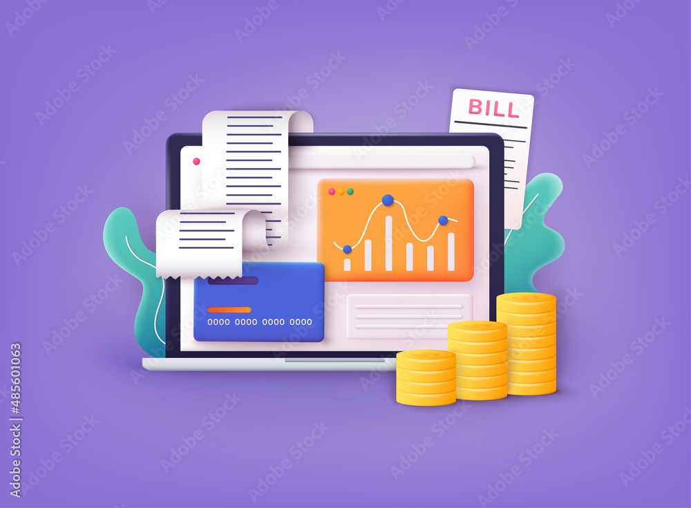Poster data analytics, dashboard and business finance report. investment or website seo screen pc concept. 