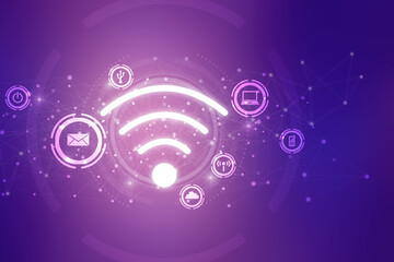 2d illustration technology background concept
