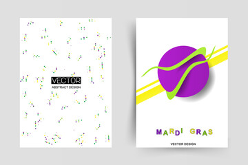 Set of two covers for feast Mardi Gras