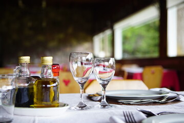table setting at restaurant, Lanin