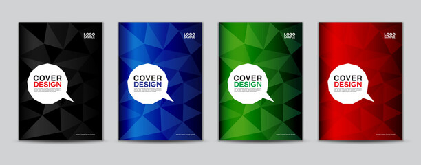 Cover design template vector, Business annual report cover design, flyer template, Brochure cover, book, presentation, vector vertical orientation, abstract polygon backgrounds, Corporate template