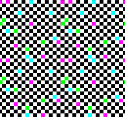 No Signal TV retro television test pattern with color RGB Bars and VHS glitch effect. Vaporwave and retrowave style background