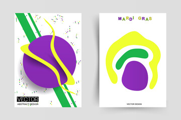 Set of two covers for feast Mardi Gras