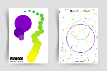 Set of two covers for feast Mardi Gras