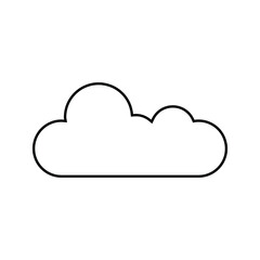 Cloud icon, vector illustration. Flat design style
on white background

