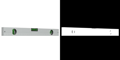 3D rendering illustration of a spirit level